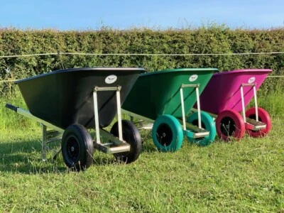 OX WHEELBARROWS CARRIOLA A PROVA DI FORATURA BUE 120L 160L 200L Pneumatici Schiuma Stabili Giardino Gemelli Gemelli Grandi