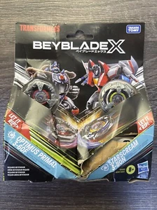 Beyblade X Transformers Collab Optimus Primal 3-60F vs Starscream 3-80N - Picture 1 of 5
