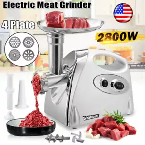 2800W Heavy Duty Electric Meat Grinder Sausage Maker Mincer Stuffer w/Blades US - Picture 1 of 10