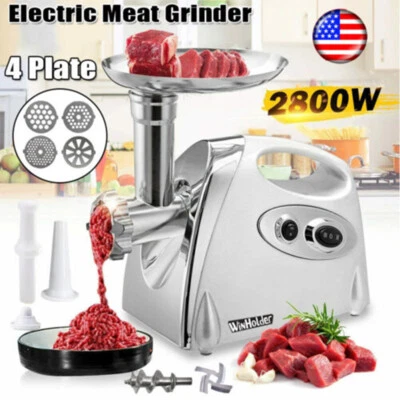 2800W Heavy Duty Electric Meat Grinder Sausage Maker Mincer Stuffer w/Blades US - Image 1 of 4