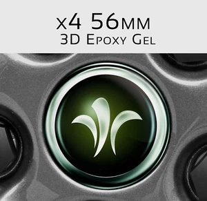Pegatina para autocaravana NIESMANN BISCHOFF, logotipo pegatina para ruedas, epoxi 56 mm, gel 3D x4 - Imagen 1 de 5