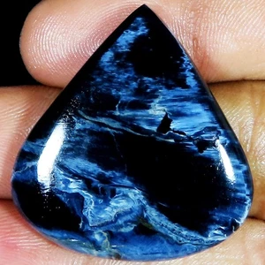 (32 X 34 X 5 MM) 45.65 Carat. NATURAL PIETERSITE PEAR CABOCHON LOOSE GEMSTONE - Picture 1 of 7