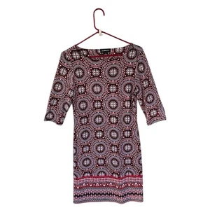 Liz Claiborne Women’s Paisley Shift Dress 3/4 Sleeve Size Small - Picture 1 of 7
