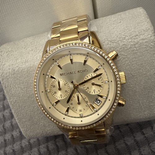 Orologio Donna MICHAEL KORS MK6356 Ritz Tono Oro Acciaio Inox Cronografo