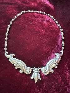 LOS CASTILLO TAXCO MEXICO BEADED VINTAGE STERLING SILVER NECKLACE MEXICO - Picture 1 of 6