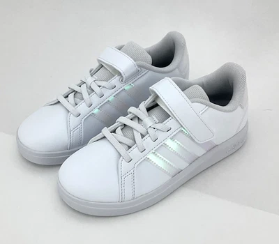 Talla US Niños - Adidas Grand Court 2.0 EL C Blanco Rosa/Rayas Iridiscentes - IE3851 Foto 1 de 4