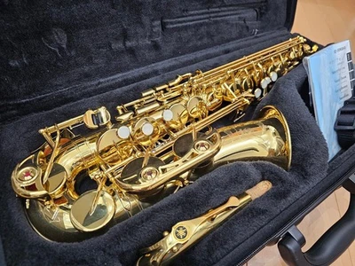 Yamaha YBS-480 Baritone Saxophone Sax YBS480 Eb Gold Lacquered w/Case New Japan - Image 1 of 4
