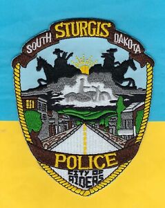STURGIS POLICE DEPARTMENT PATCH ~ SOUTH DAKOTA ~ "CITY OF RIDERS" ~ AWESOME