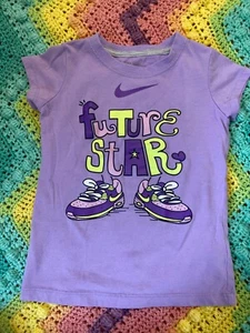 Nike Girls size 4 small T-Shirt “Future Star” with sneakers logo on chest - Picture 1 of 3