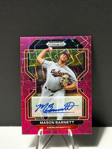 MASON BARNETT 2022 Prizm Draft Picks PINK VELOCITY AUTO RC PDP 87 Auburn