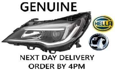 Оригинальная левая галогенная фара Hella Vauxhall Astra Mk VII 2015-25 годов выпуска от оригинального производителя - Изображение 1 из 3