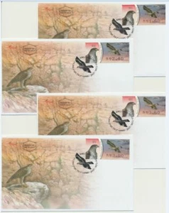 Israel Birds of Prey Bonelli's Eagle ATM Labels 2009 Full Set on 8 FDCs - Picture 1 of 3