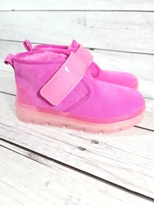 UGG NEUMEL CLEAR SUEDE CLASSIC CHUKKA BOOTS 1137030 PINK Sz 6 - Picture 1 of 4
