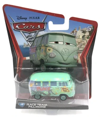 Autobús Volkswagen 2010 Disney Cars 2 Race Team Fillmore #14 escala 1:55 ¡Envío gratuito! Foto 1 de 1