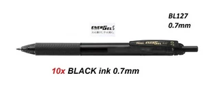Pentel Energel-S BL127 Retractable Gel Pen 0.7mm - 10x BLACK - Bild 1 von 1