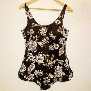 Vtg Roxanne Perfection Fit Bathing Suit-Size 16-Bullet Bra-Unlined-Union Made - Picture 1 of 10