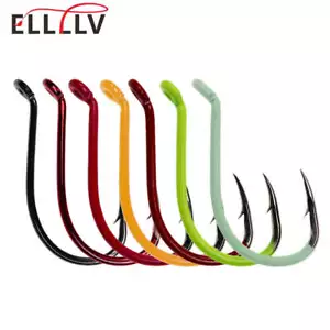 10-10/0 Luminous Octopus circle hooks UV glowing Fishing Hook - Picture 1 of 14