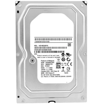 Disco Rigido IBM 160GB HDD WD1602ABYS 16MB 3.5 " SATA III - Immagine 1 di 4