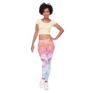 Mujer Moda Leggings Redondos Ombre Impresión Leggins Delgados Cintura Alta Leggings - Imagen 1 de 9