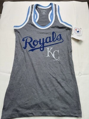 Kansas City Royals Tank Top Womens Small Campus Lifestyle MLB Gray XS - Image 1 of 3