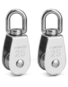 ® 2PCS M25 Singe Pulley Block 304 Stainless Steel Pulley Wheel Roller for Wire D - Picture 1 of 13