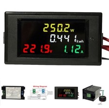 AC 80-300V LCD Digital 100A Volt Watt Power Kwh Meter Ammeter Voltmeter Proper