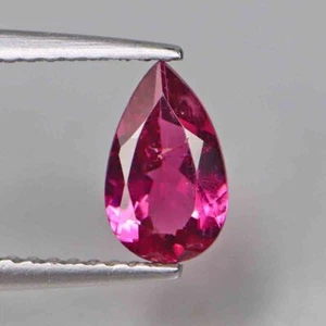 Pietre preziose sfuse colore rosa taglio pera rubelite naturale 0,74 ct - Foto 1 di 5