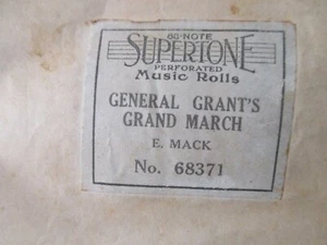 Supertone Music Player Piano Rolls 68371 General Grant's Grand March - Picture 1 of 4