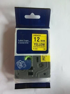 BROTHER COMPATIBLE P-TOUCH TAPE TZ-631 BLACK ON YELLOW 12MM - Picture 1 of 1