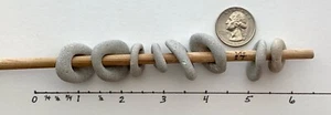 8 Natural Holey Beach Rocks Hag Fairy Stones Adder Wish large1/4" Hole Bead#J US - Picture 1 of 16