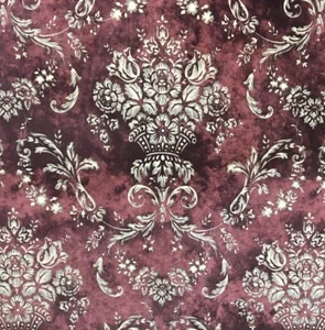 Velvet Damask Fabric, 54" Wide, for Upholstery Chair Window Craft - Sold by Yard - Picture 1 of 5