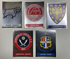 5 Foil Badges Panini Football 91 Stickers Derby Aberdeen Dons Sheff Utd Luton