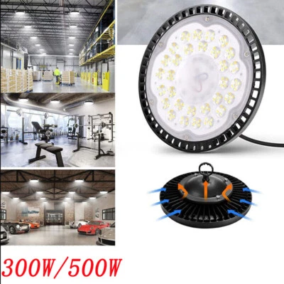 1/2x UFO LED Hallenbeleuchtung 500W Industrielampe High bay Hallenstrahler Lampe - Bild 1 von 4