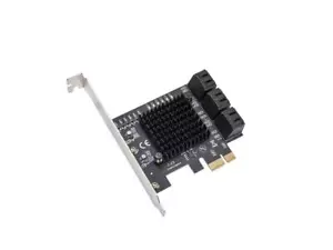 6 Port SATA III to PCIe 3.0 x1 NON-RAID Expansion Card - Picture 1 of 5