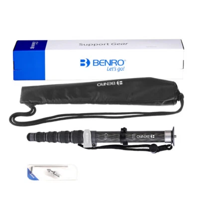 Benro MSD46C SupaDupa Carbon Fiber Portable Twist Locks Spiked Foot Monopod - Image 1 of 4