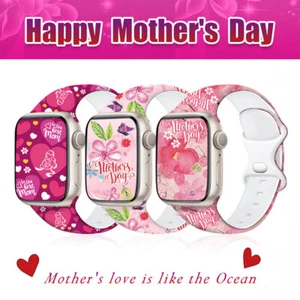 Muttertag bedrucktes Uhrenarmband für Apple Watch 38/40/41/42/44/45/49 mm Armband - Bild 1 von 16