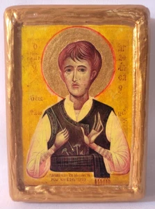 Sant'Agatangelo di Florina ΑΓΑΘΑΓΕΛΟΣ icona greco-ortodossa bizantina - Foto 1 di 6