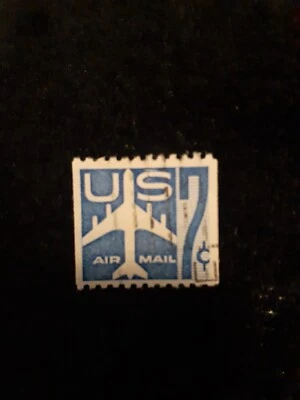 U.S. Scott Airmail 7cents Blue Stamp-$70.00 - Image 1 of 3