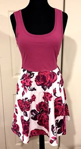 Kira Floral Print Purple Tank Sleeveless Dress Women's Size M Scoop Neck Pockets - Bild 1 von 24