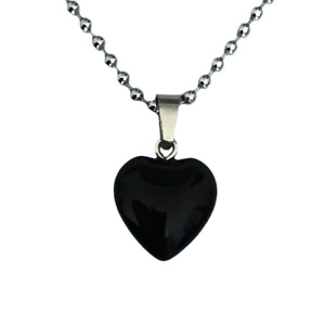 Gothic Horror Goth 80 90s Emo Glam Heavy Metal Rock Black Heart Pendant Necklace