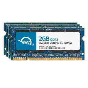 OWC 8GB (4x2GB) DDR2 667MHz 2Rx8 Non-ECC SODIMM 200-pin Memory RAM - Picture 1 of 7