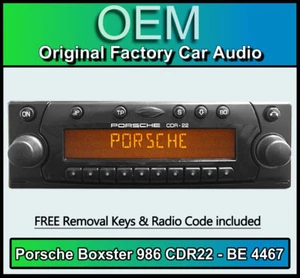 Porsche Boxster 986 CDR22 cd player, Becker BE 4467 radio, Code & Removal  Keys - Picture 1 of 3