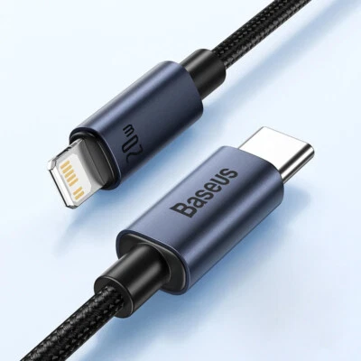 Baseus Minimalist for iPhone to USB C Fast Charger Cable 20W PD 3A Charging - Image 1 of 4