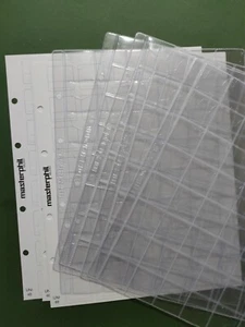 5 PAGINE FOGLI PER ALBUM MASTERPHIL INSERTI UNI PORTA MONETE 48 TASCHE SPAZI - Foto 1 di 12