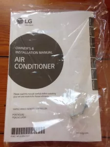 LG Manual For AC Air Conditioner Simple Wired Remote ControlThermostat PQRCVCL0Q - Picture 1 of 3