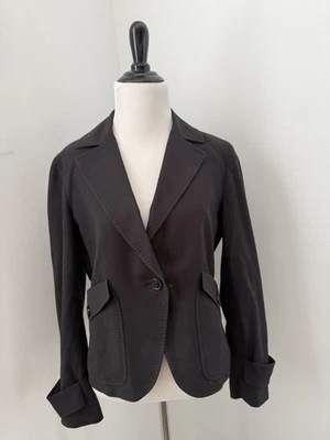 Chaqueta Blazer Talbots Negra Algodón Lino Mezcla Carrera Informal Icónica Talla 6 Foto 1 de 4