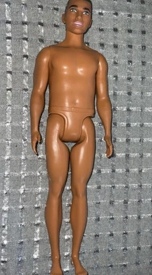 Barbie Fashionista Ojos Verdes Hipster Ken Muñeca con Hombre Bollo y Papá Cuerpo Desnudo Foto 1 de 4