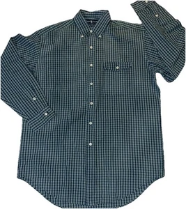 Ralph Lauren CREEK Mens Size Medium Plaid Long Sleeve Button Up Shirt Pocket - Picture 1 of 16