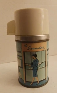 Vintage 1962 "Stewardess" Metal Lunch Box Thermos - Picture 1 of 9