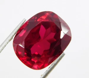 Zertifizierter 9,75 ct natürlicher Mosambik blutroter Rubin Kissenschliff loser Edelstein - Bild 1 von 9